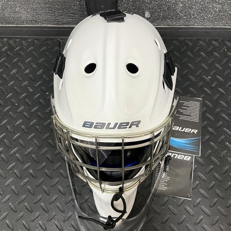 Senior Goalie Mask Helmet • BAUER NME 8 • Size S / M Fit 2 • Mask Bag
