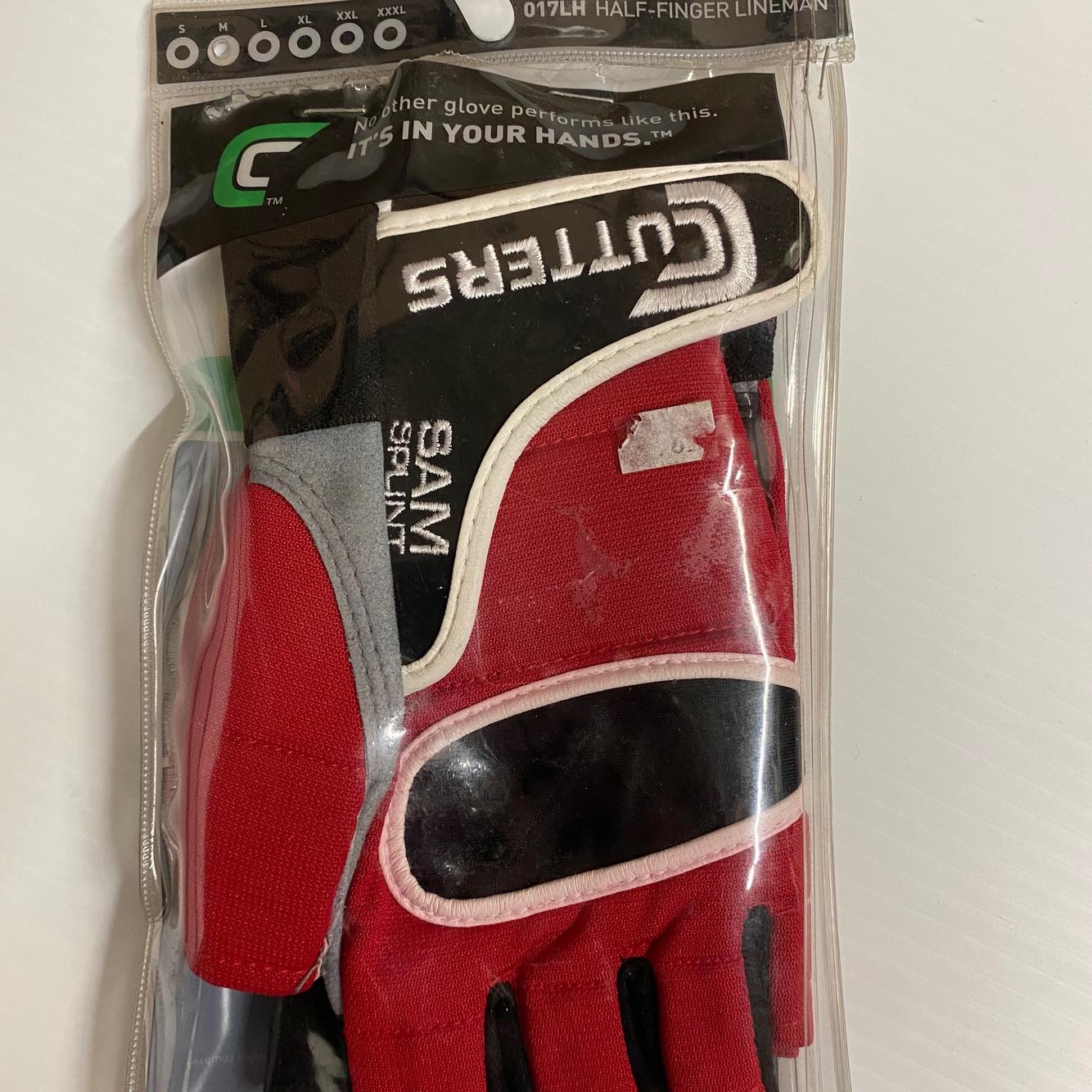 New Halffinger Lineman Cutters Gloves Size Medium SidelineSwap