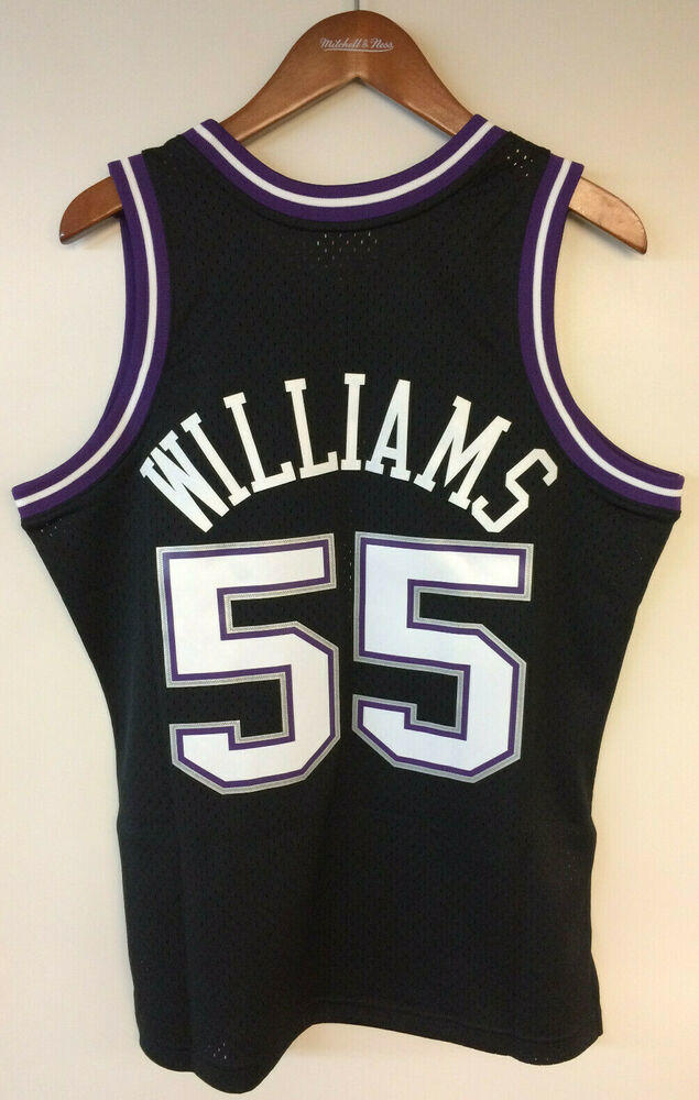 Mitchell & Ness Men's Sacramento Kings Jason Williams #55 Swingman Jersey, Size: Medium, Black