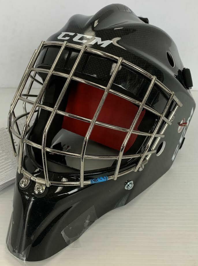 New CCM 1.5 Senior Goalie mask black ice hockey goal helmet Small