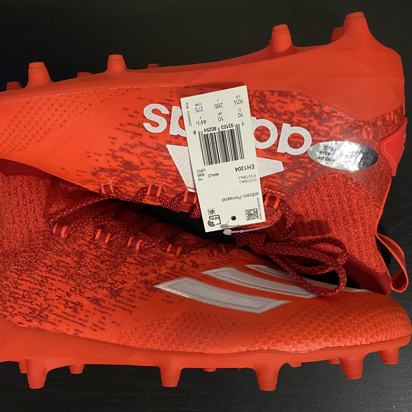 Adidas Adizero Primeknit Football Cleats Solar Red Eh1304 Size 10 5 Sidelineswap