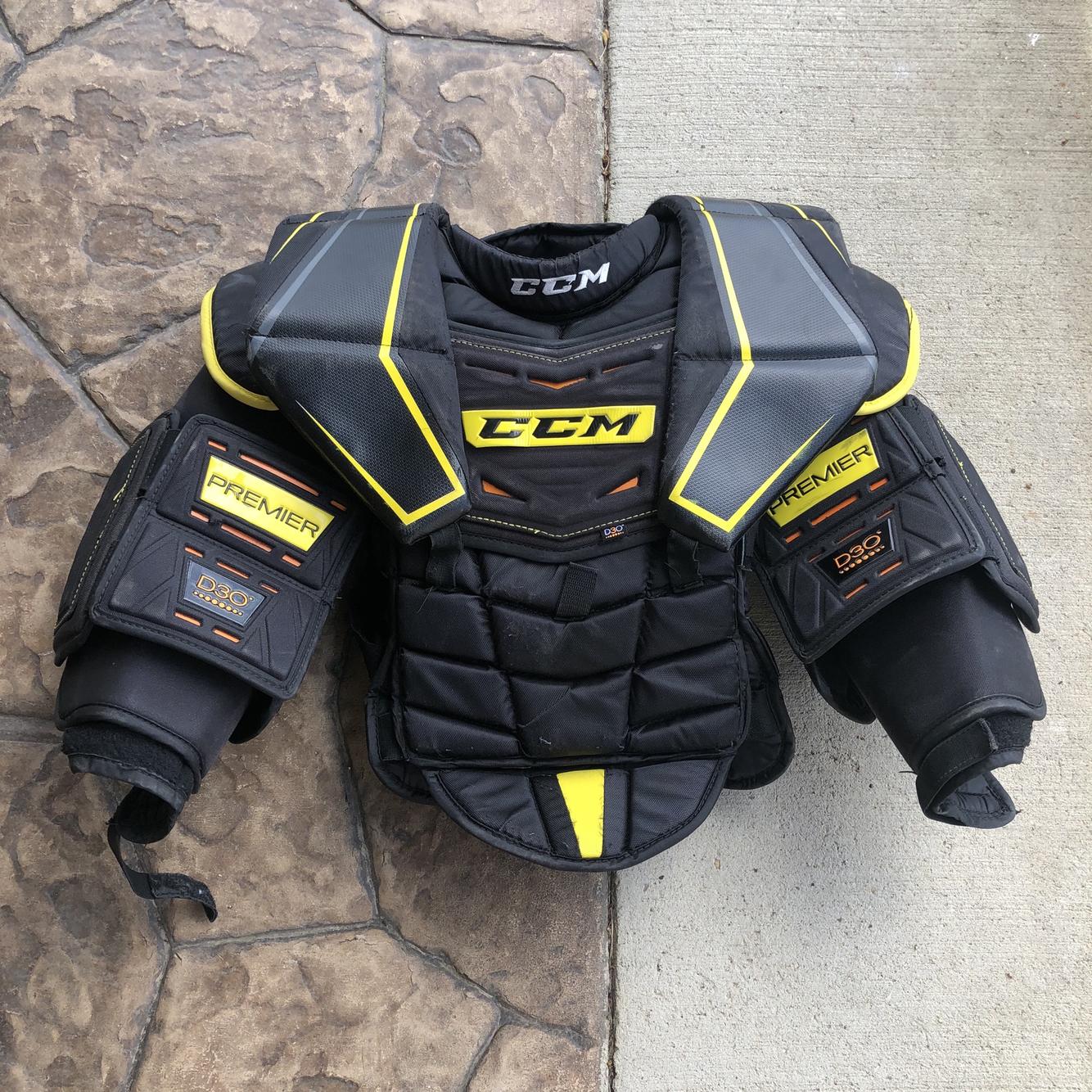 Senior Small CCM Premier Pro Chest and Arm Protector Pro Stock Goalie