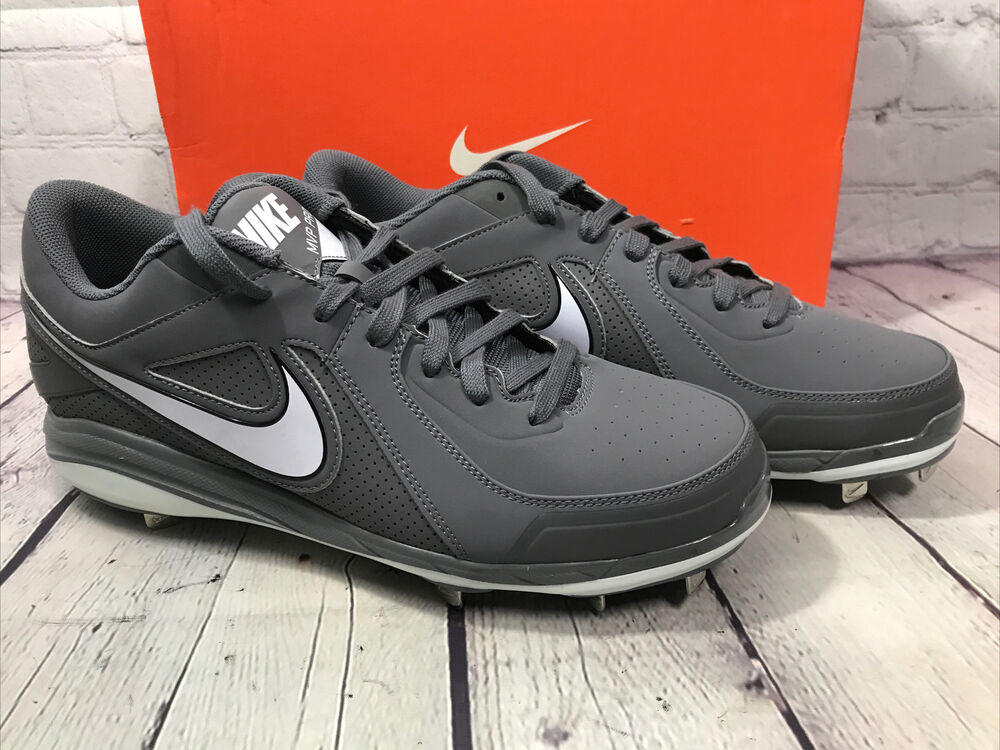 Men’s Nike Air MVP Pro Metal Baseball Cleats Grey / White Size 12 New