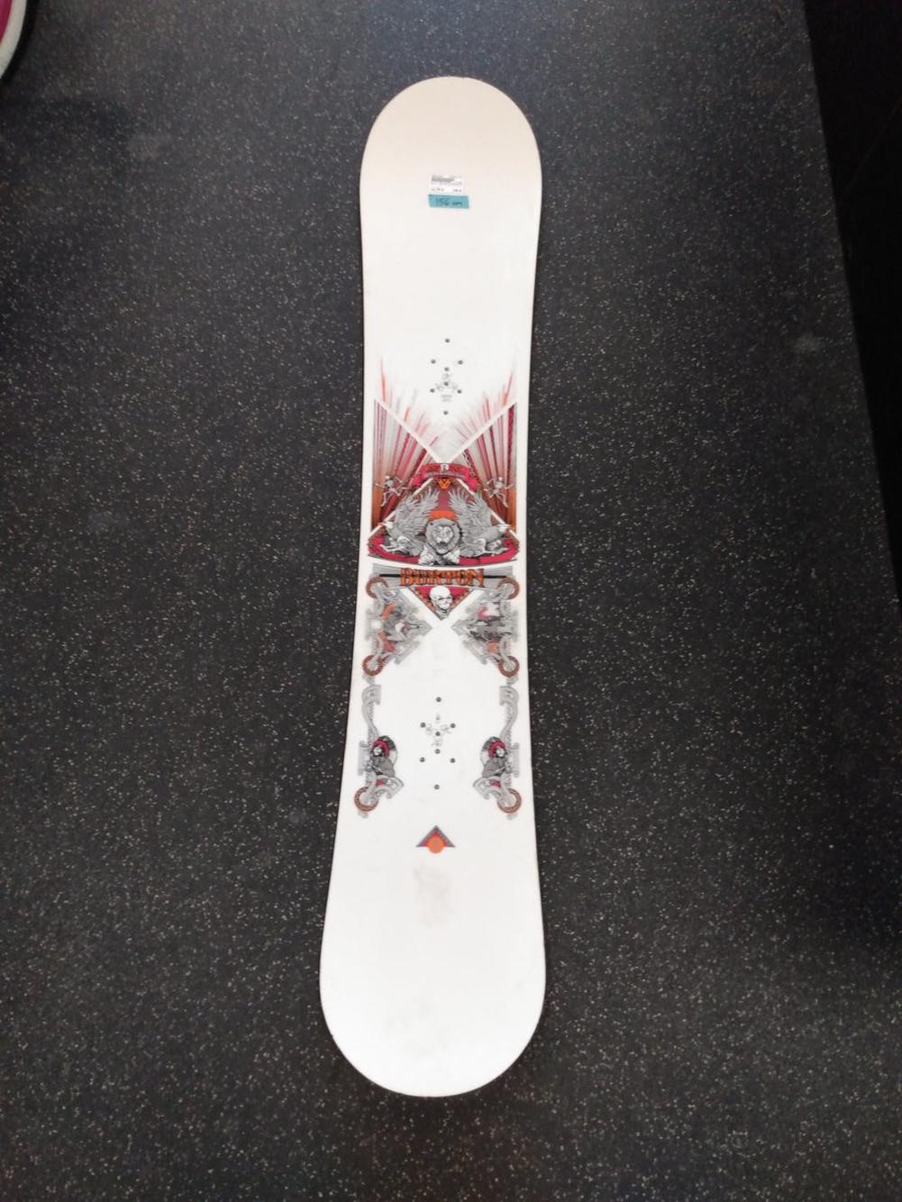 Used Burton The White Collection 156 Cm Snowboard Mens Boards