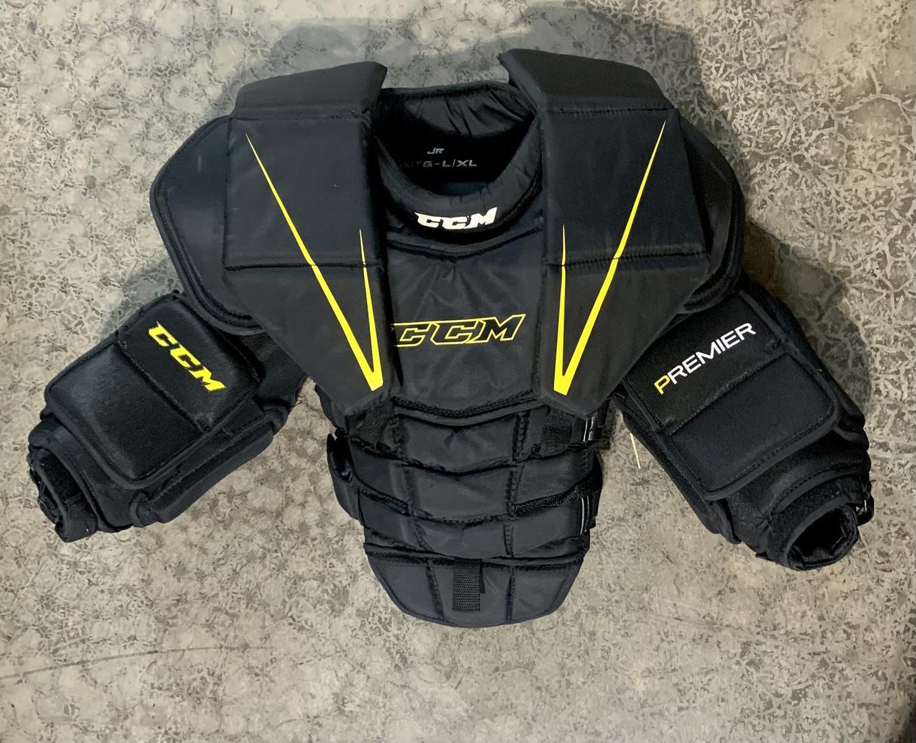 Used Junior XL CCM Premier Pro Chest and Arm Protector Goalie Chest Protector SidelineSwap