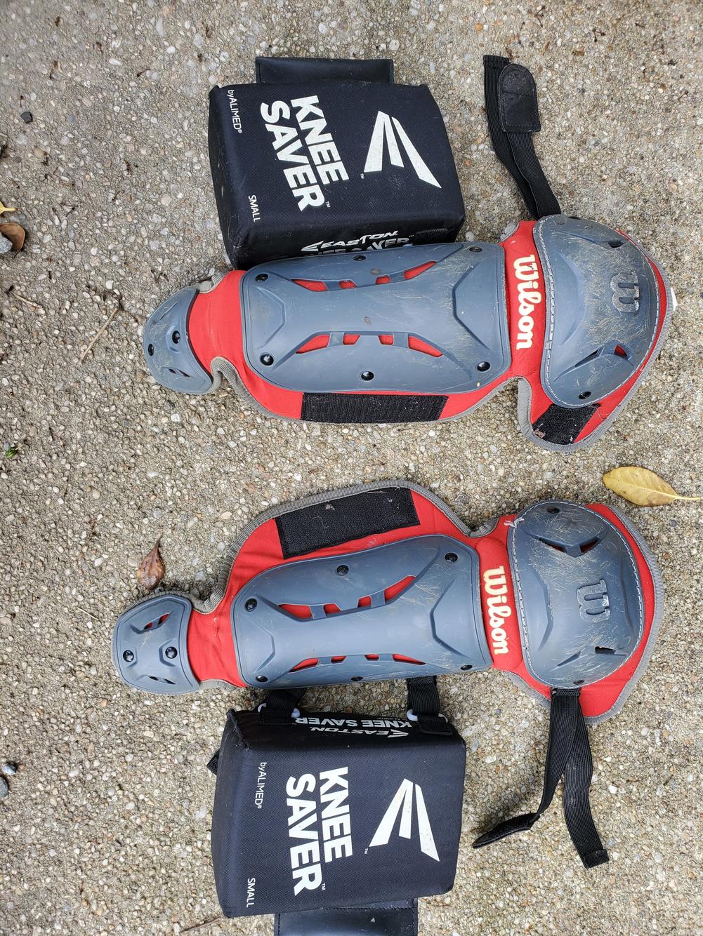 Used Wilson Catcher's Leg Guard includes Knee Savers SidelineSwap