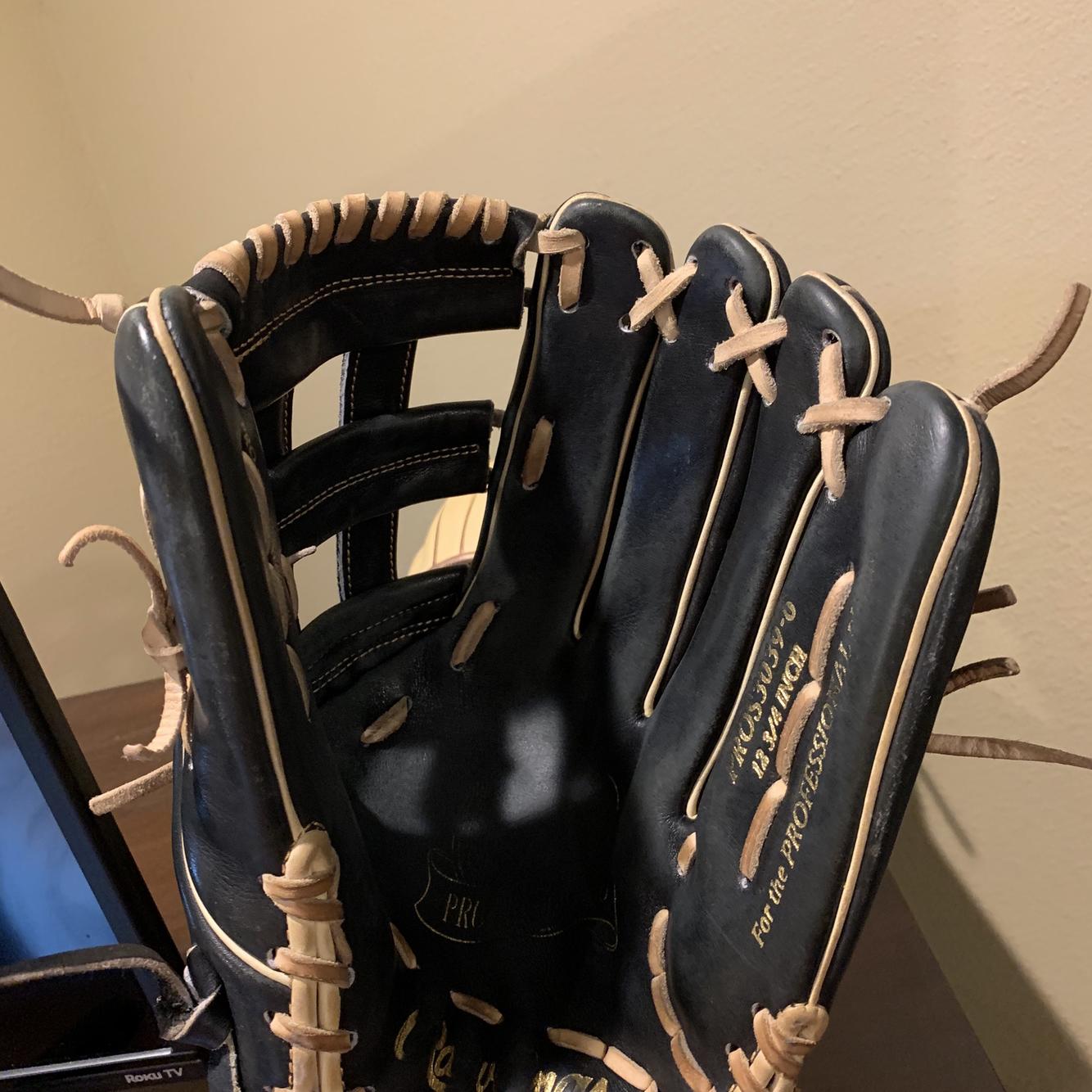 Black High School/College Outfield Pro Preferred 12.75" Baseball Glove