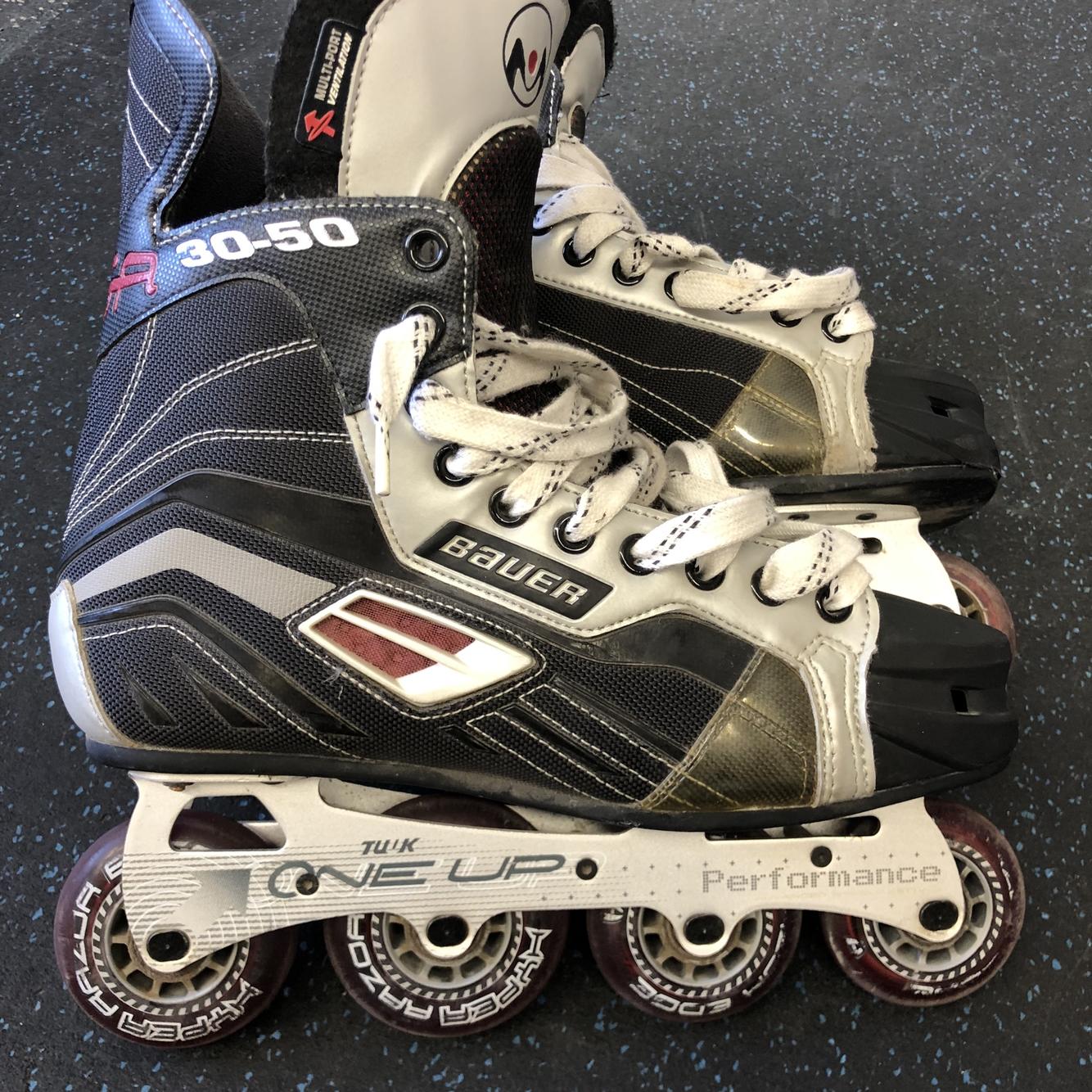 Bauer Size 9R Inline Hockey Skates + New Extra Wheels Upon Request