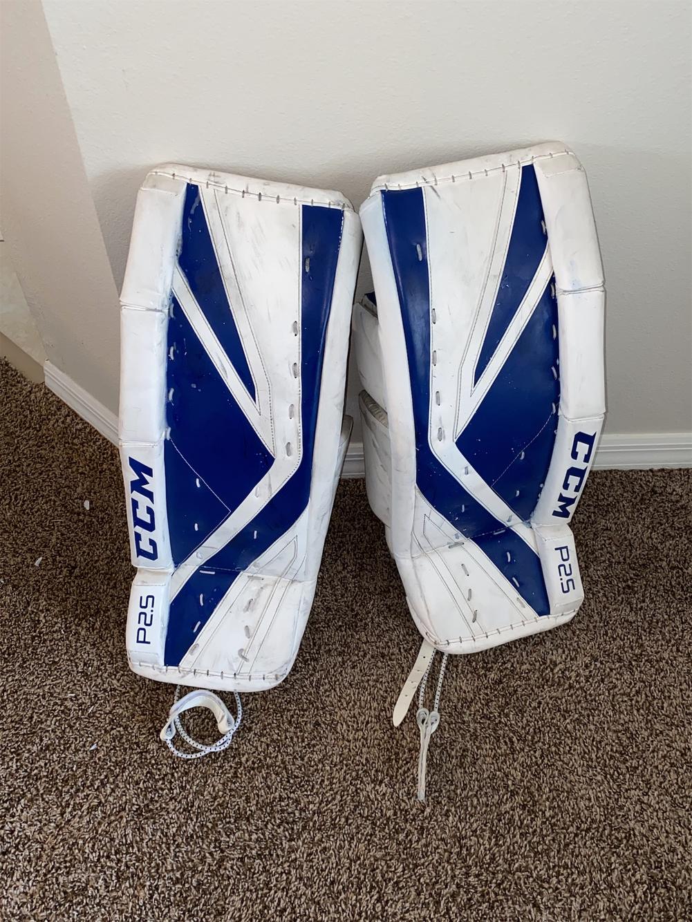 Blue Youth 26" CCM Premier P2.5 Goalie Leg Pads SidelineSwap
