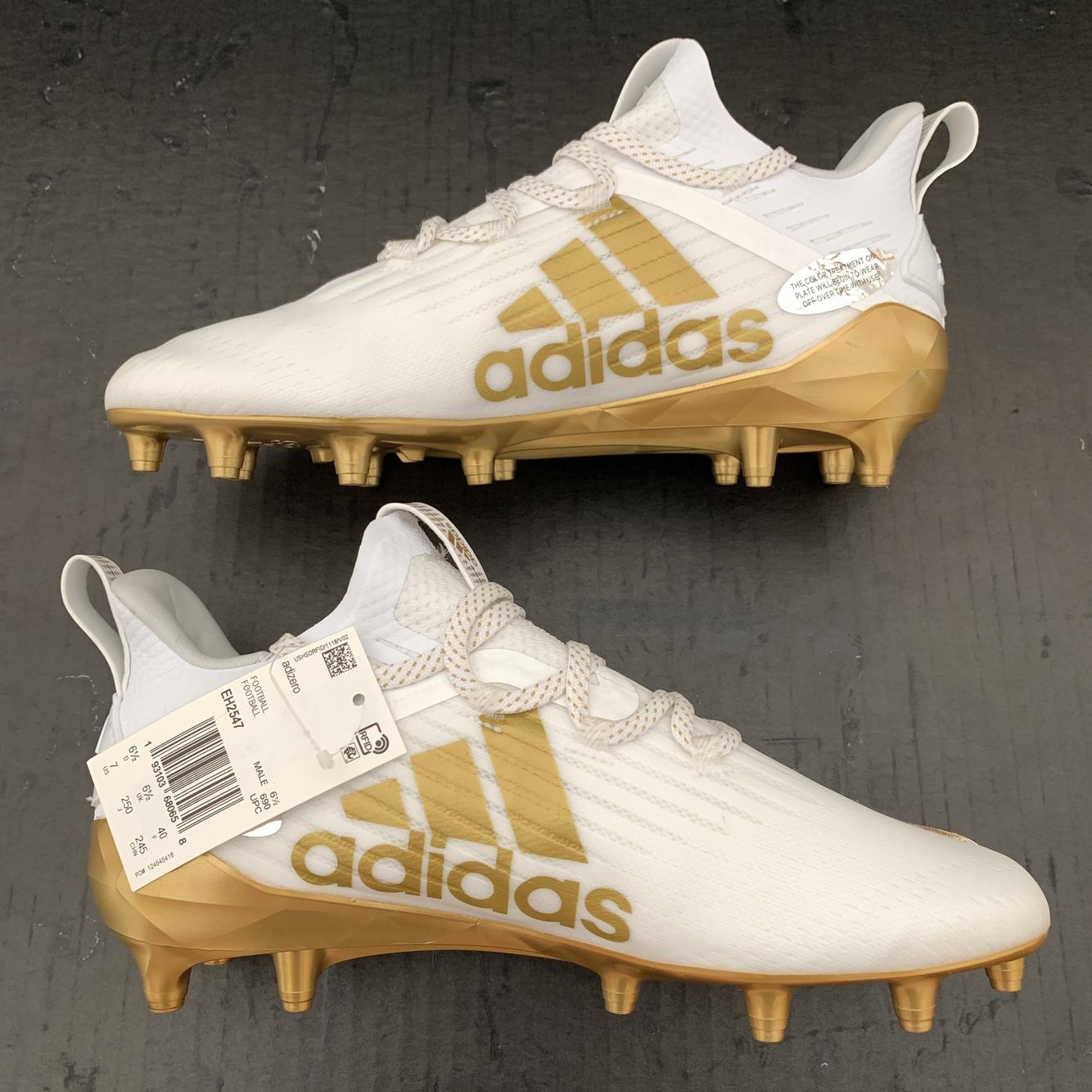 (Size 11) Adidas Adizero 5 Star 'White Gold' Lacrosse/Football Cleats