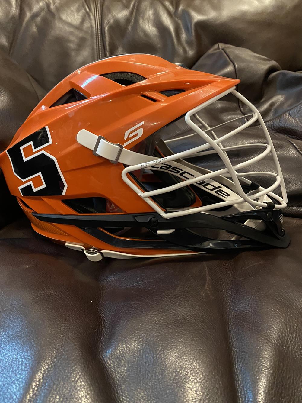 Cascade Syracuse Lax Helmet Orange SidelineSwap