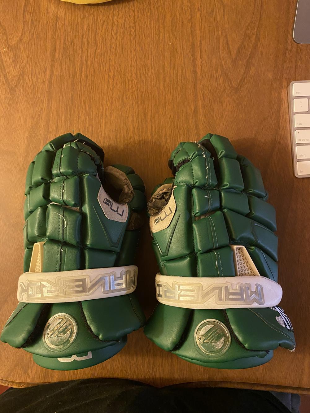 Green Used Player's Maverik 13" M4 Lacrosse Gloves SidelineSwap