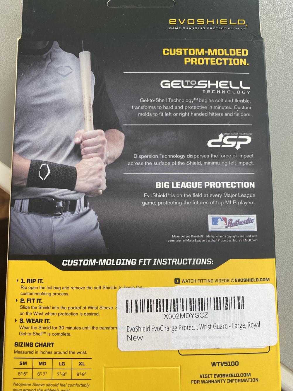 Evoshield CustomMolding Wrist Guard Royal Blue Large SidelineSwap