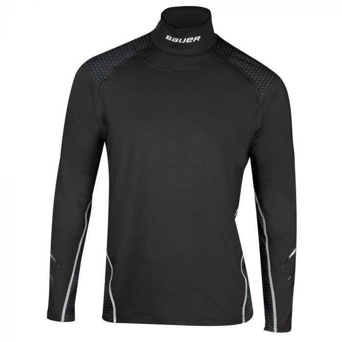 New Bauer NG Premium Grip Neck Protector Kevlar Long Sleeve Shirt Black