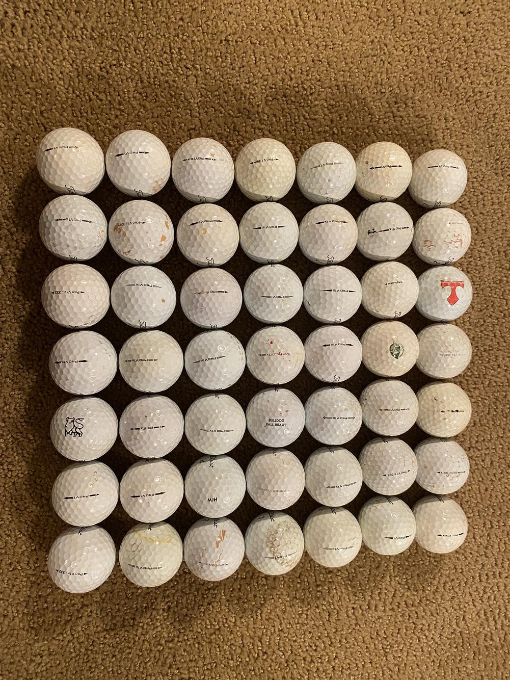 25 Grade B Used Titleist Pro V1 Golfballs Free Shipping SidelineSwap