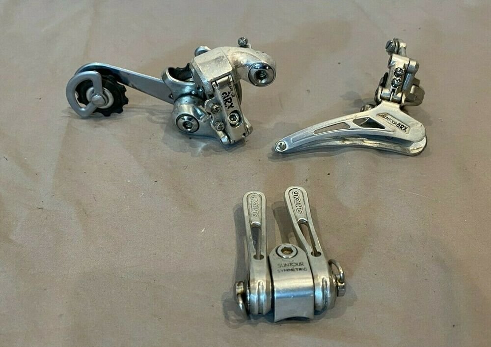 Vintage 1980s Suntour ARX Long Cage & Front Road Derailleurs Symmetric