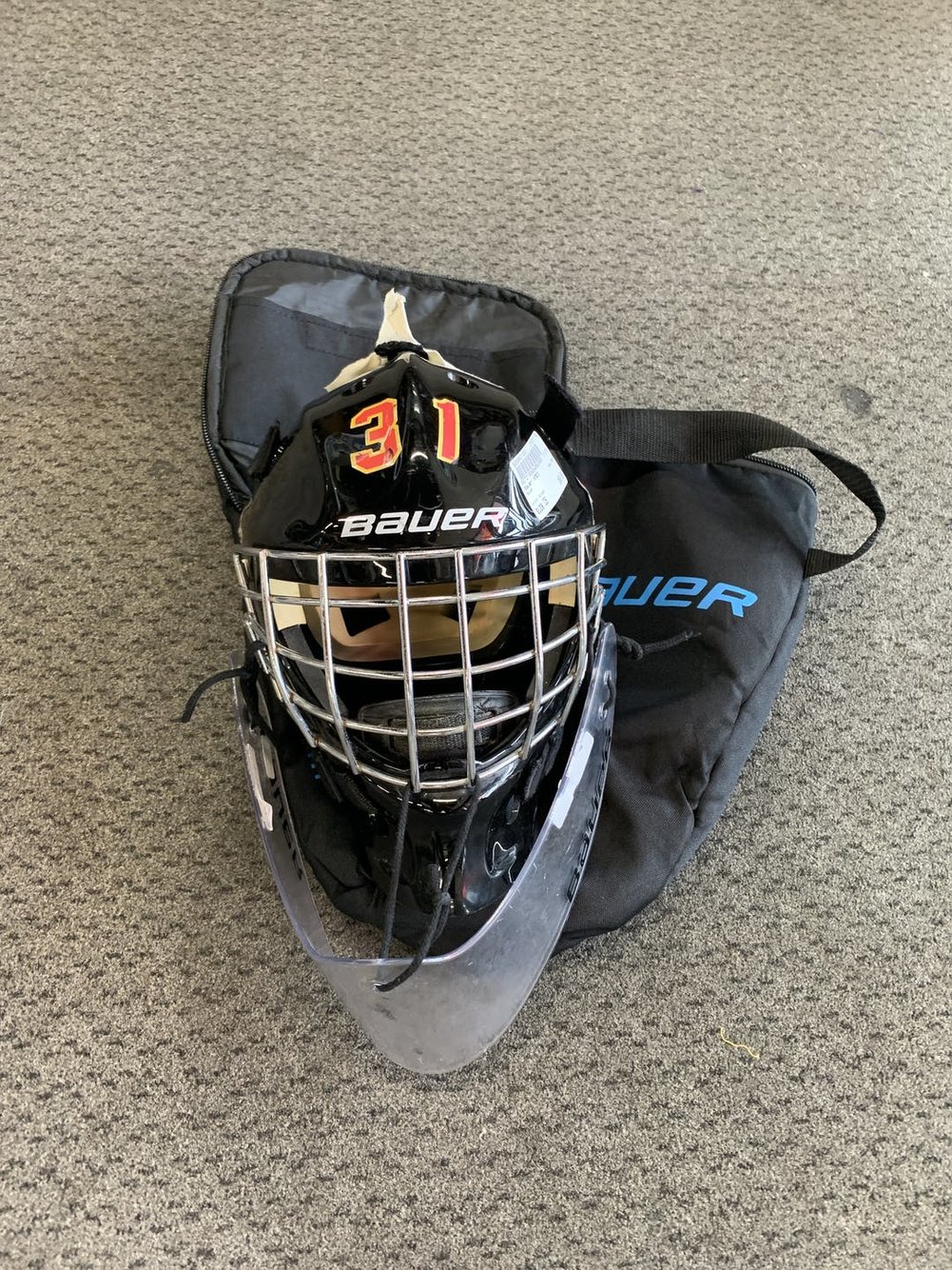 Used Bauer Nme3 One Size Ice Hockey Goalie Helmets & Masks SidelineSwap