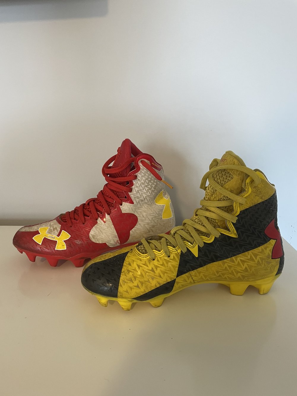 under armour maroon cleats