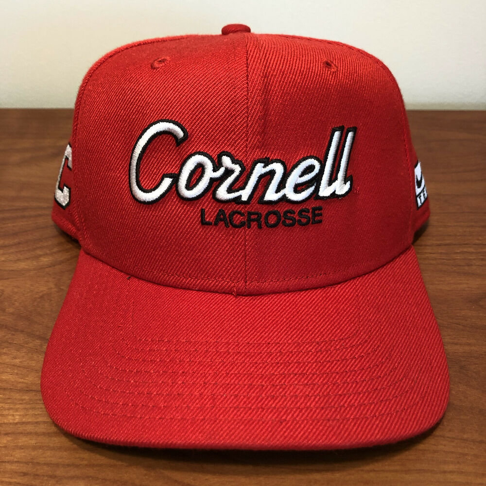 Cornell Lacrosse Hat Snapback Cap Red Mens Adult University Lax BIg Red