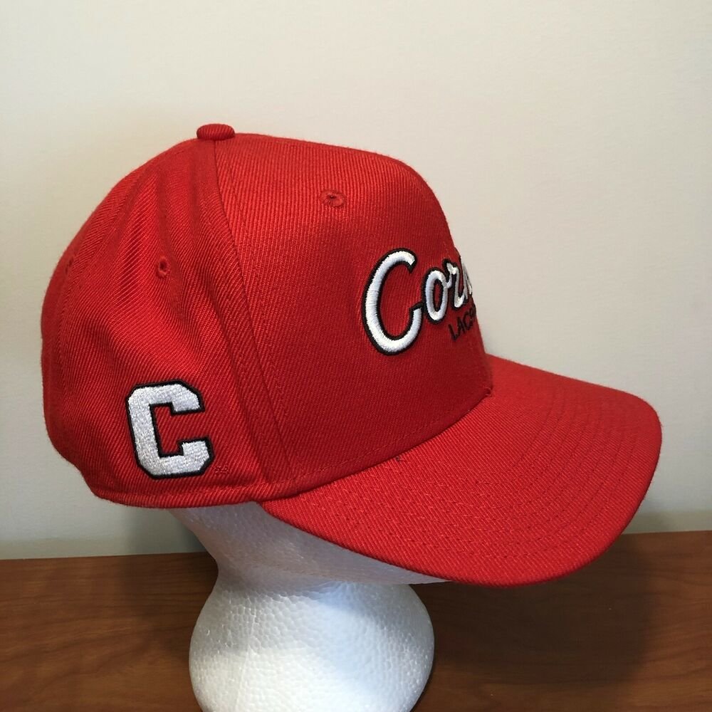 Cornell Lacrosse Hat Snapback Cap Red Mens Adult University Lax BIg Red