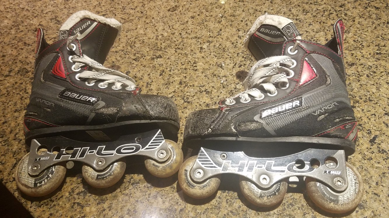 Bauer Youth Inline Skates, used, Regular Width Size 12 SidelineSwap