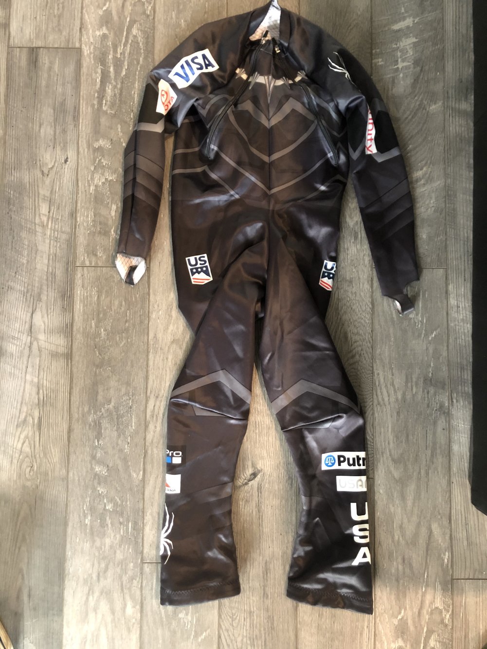 Men's New Large Spyder Wold Cup Downhill Ski Suit, FIS Legal (Ryan