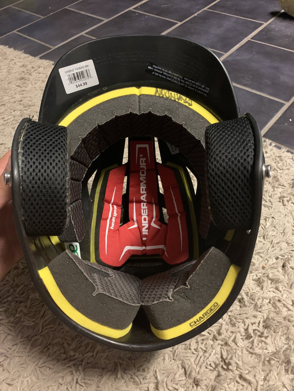 Black Used One Size Fits All Under Armour UABH2 Batting Helmet SidelineSwap