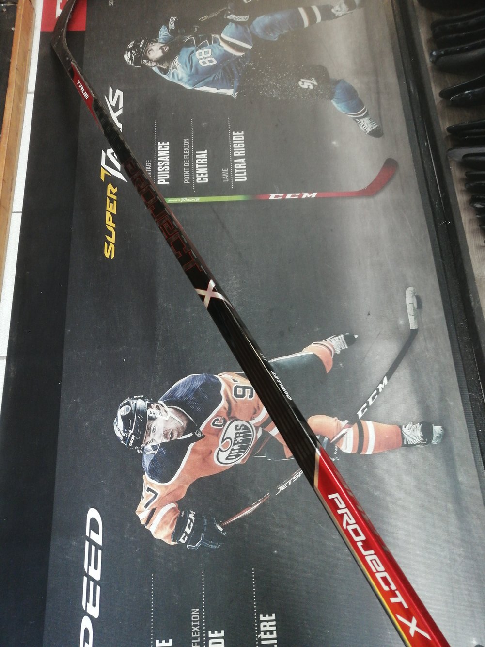 MidHeel Curve 105 Flex True Left Hand Project X Hockey Stick Toe