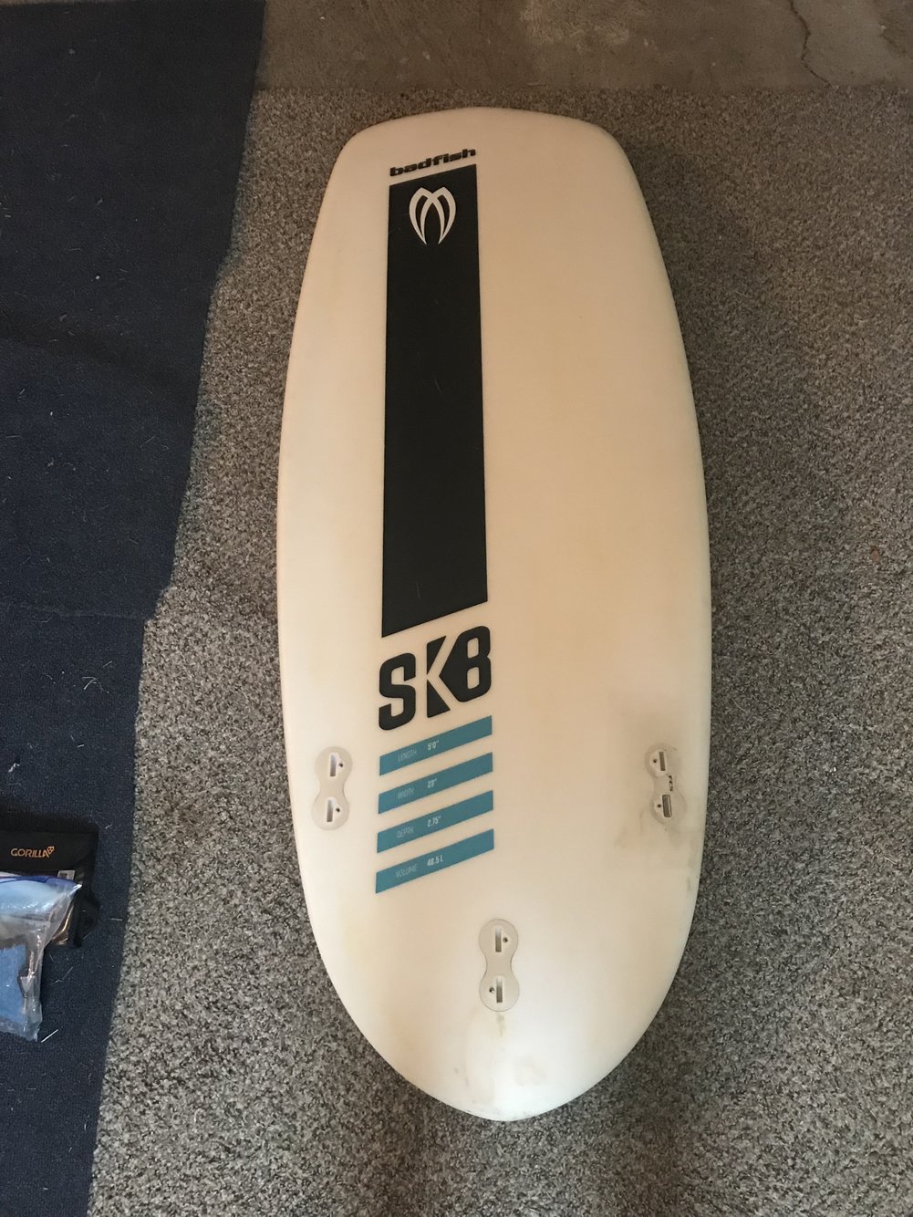 Used Badfish Sk8 5’0” River SurfBoard Package SidelineSwap