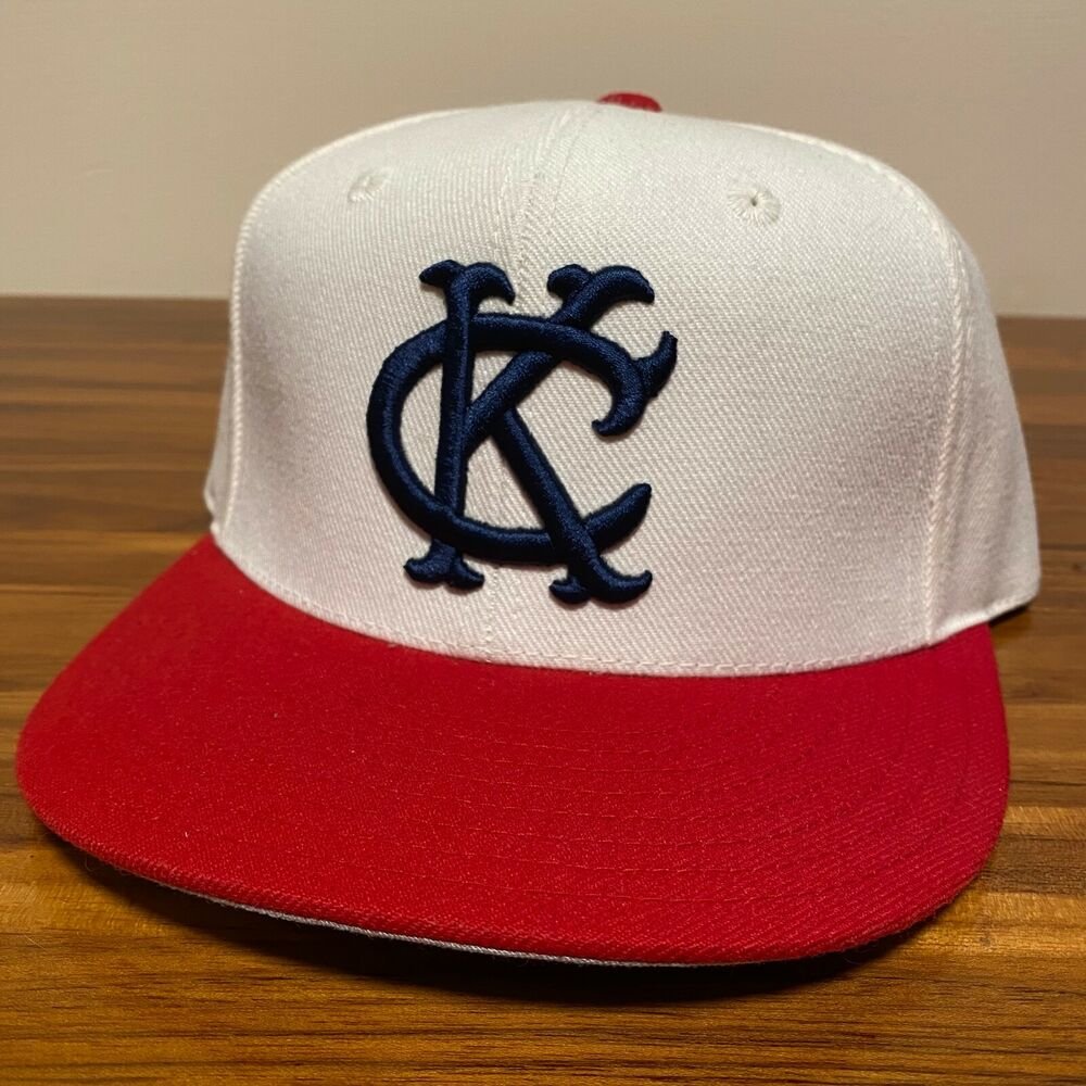 Kansas City Athletics Hat Baseball Cap Fitted 7 1/4 Mitchell Ness White MLB KC SidelineSwap