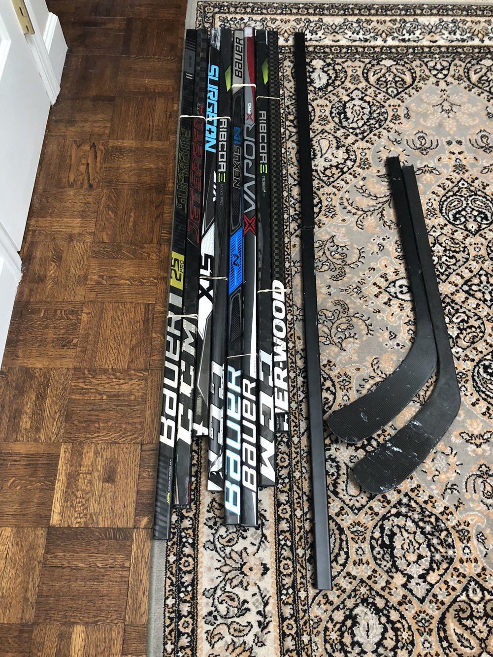 20 piece broken Hockey stick bundle Bauer CCM True Sherwood SidelineSwap