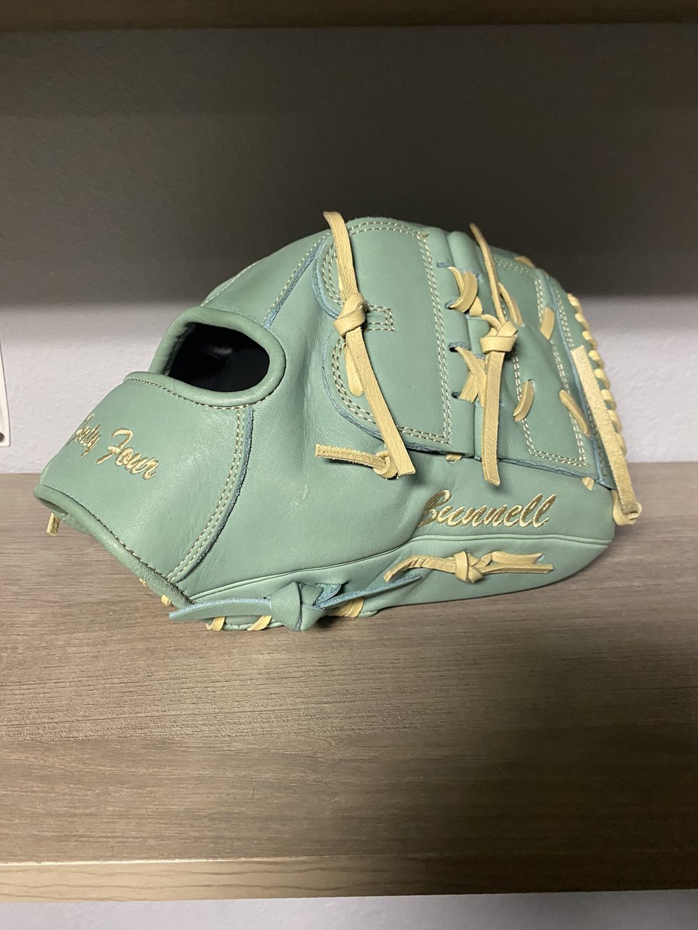 Brand New Mint 44 Pro Signature Series Mint Baseball Glove Open To
