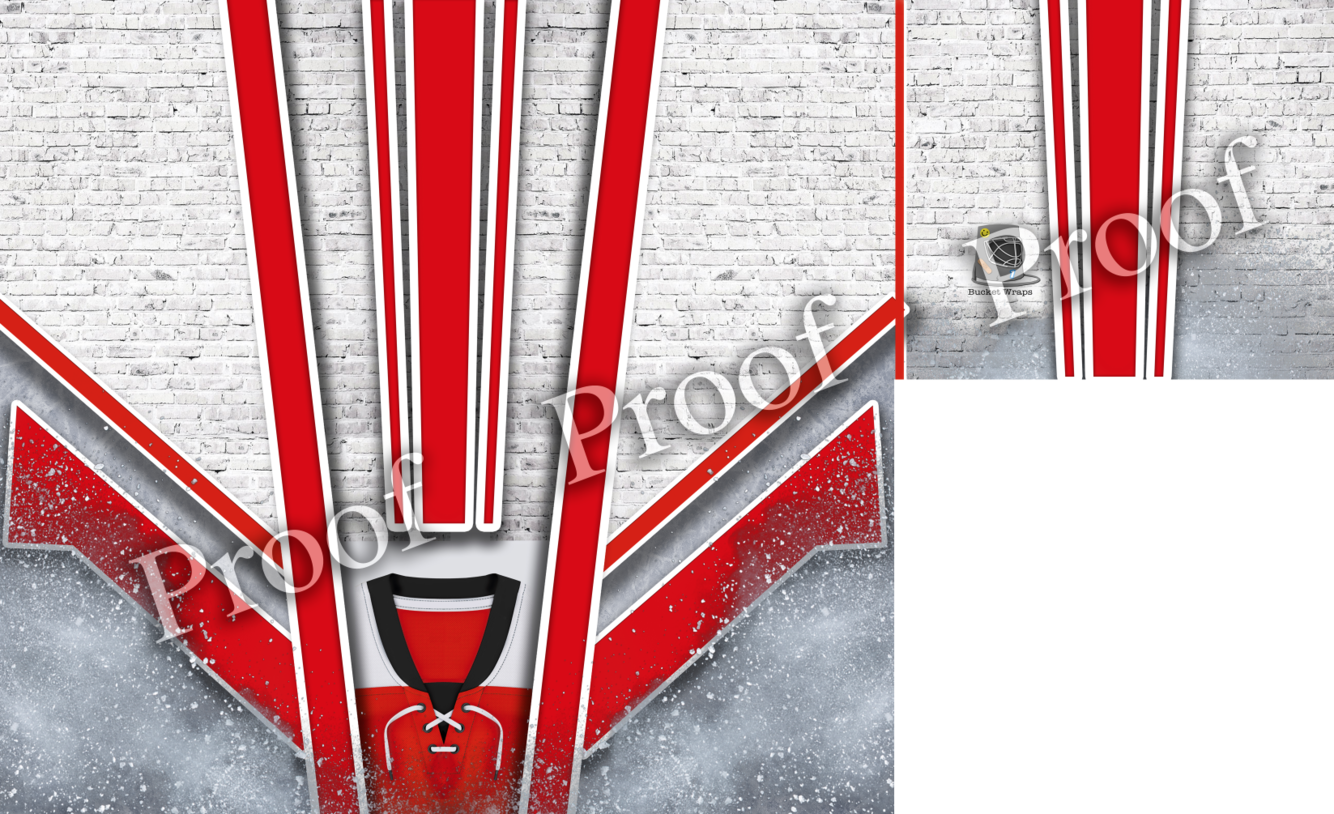 Goalie Mask Vinyl Wrap 'Brick Wall' SidelineSwap