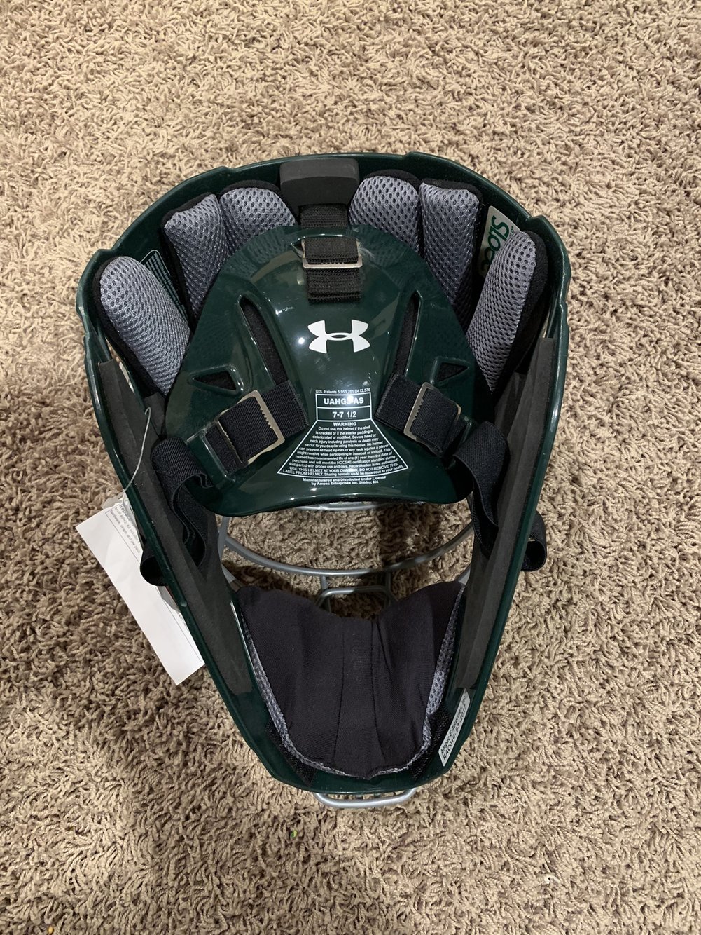 NEW Under Armour Converge Catcher’s Helmet Adult/Dark Green