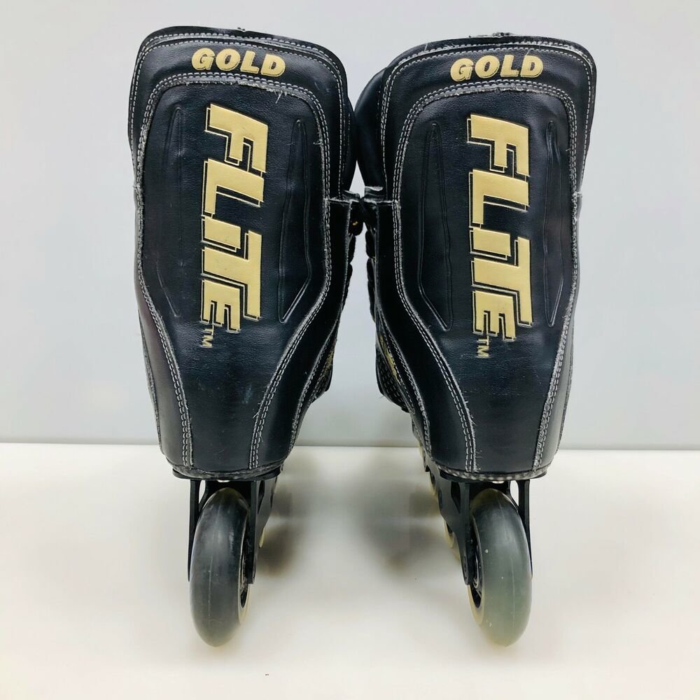 New Flite Gold Inline Hockey skates roller blades senior size 7