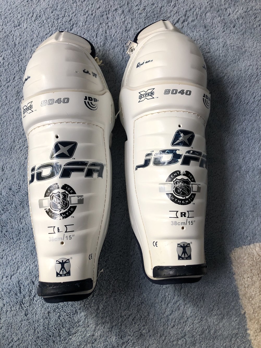 JOFA 8040 15” Pro Stock Hockey Shin Guards SidelineSwap