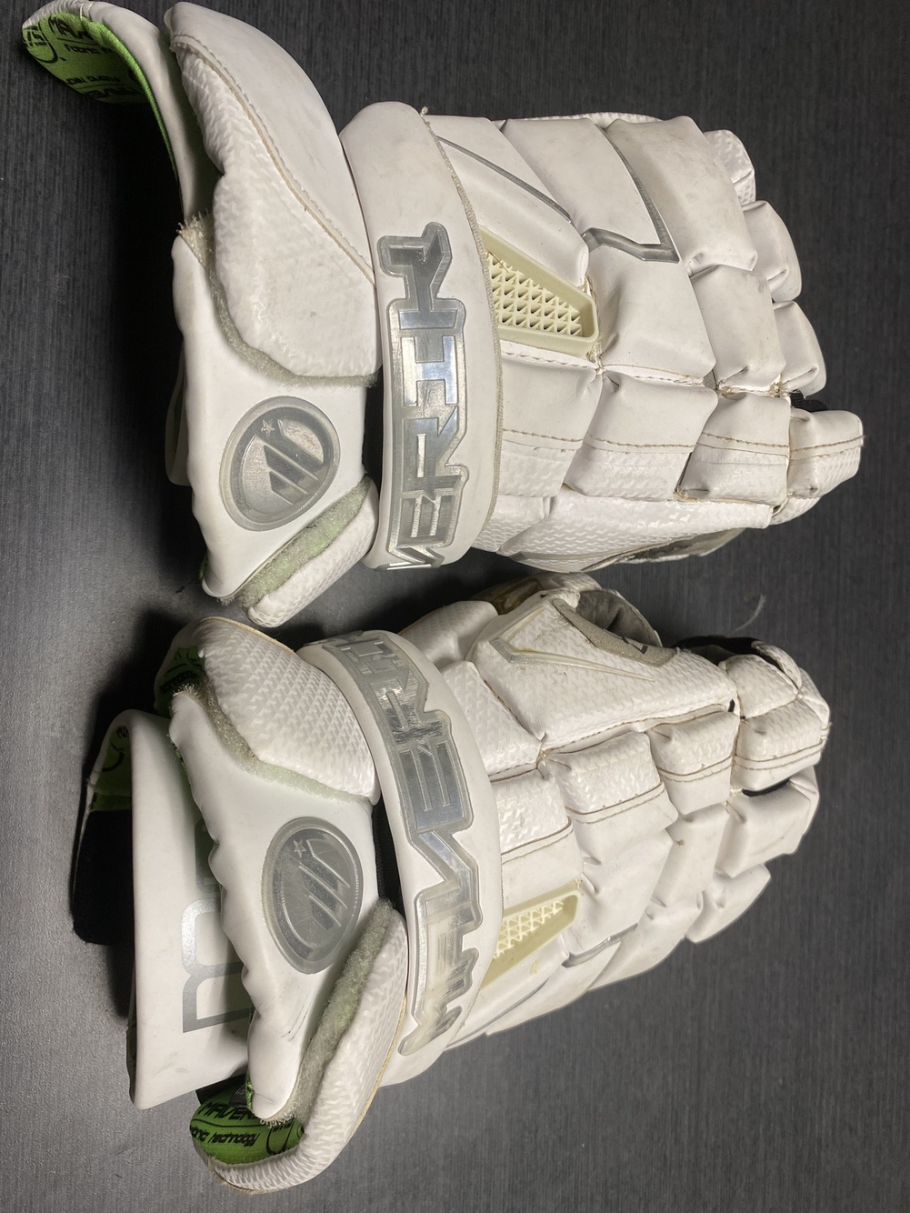 White New Player's Maverik 13" M4 Lacrosse Gloves SidelineSwap