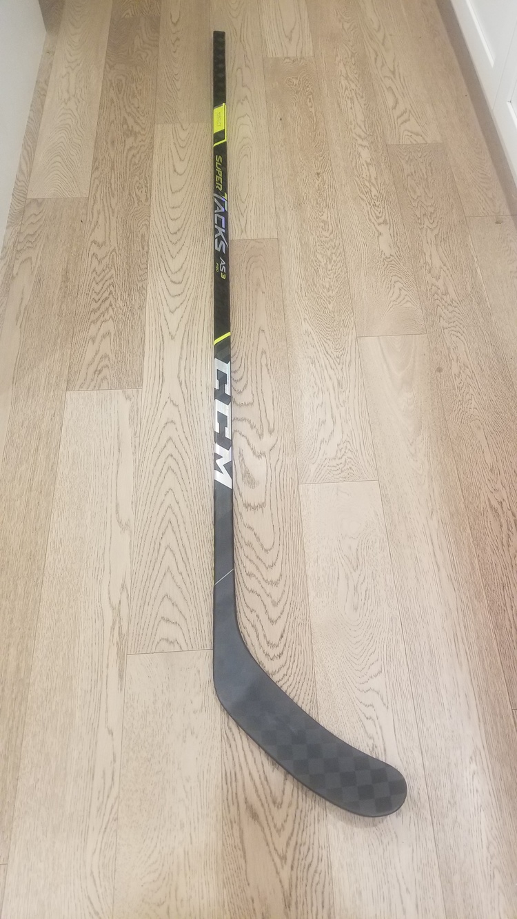 New Senior CCM Left Hand Super Tacks AS3 Pro Hockey Stick Toe Pattern