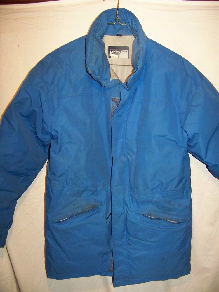 Vintage Lands' End Goretex Down Parka Puffer Jacket, Men's Small