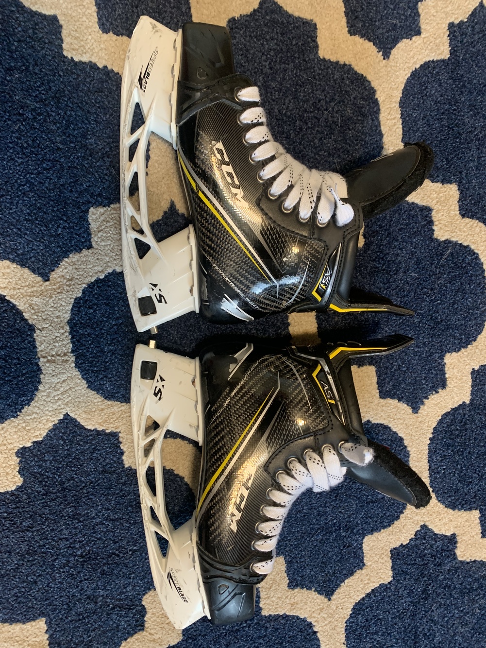Senior Used CCM Super Tacks AS1 Hockey Skates Extra Wide Width Pro