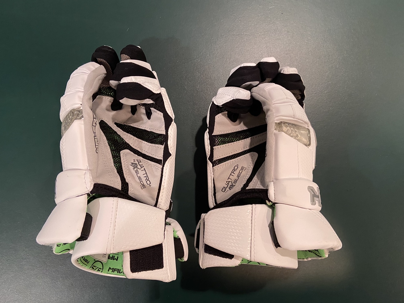 White New Player's Maverik 13" M4 Lacrosse Gloves SidelineSwap