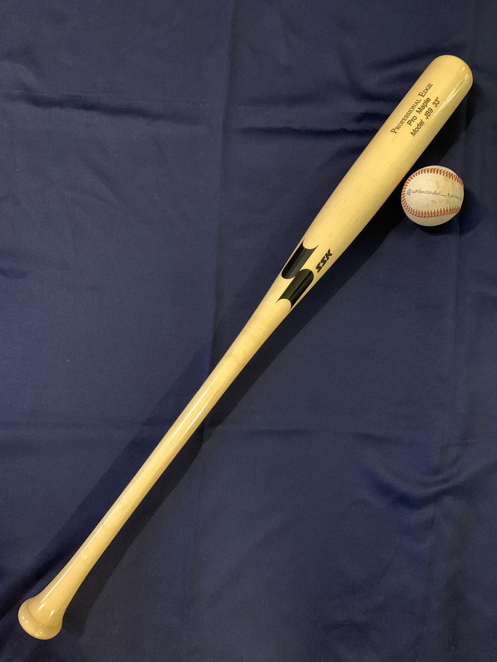 New SSK 33” JB9 Natural Pro Maple Wood Baseball Bat SidelineSwap