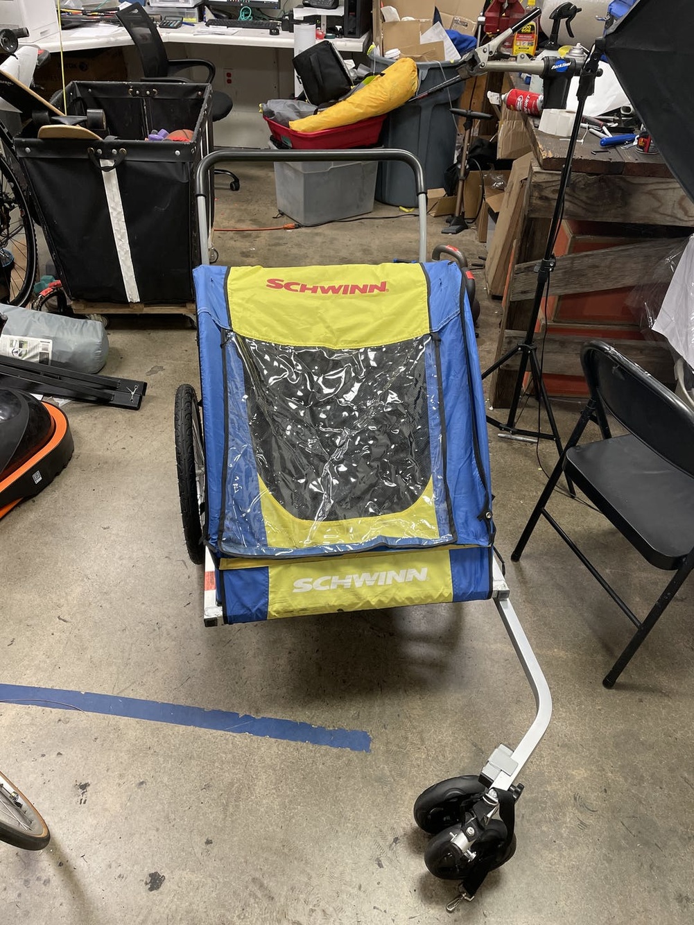 Used Schwinn Bike Trailer Jogging Stroller 2child SidelineSwap