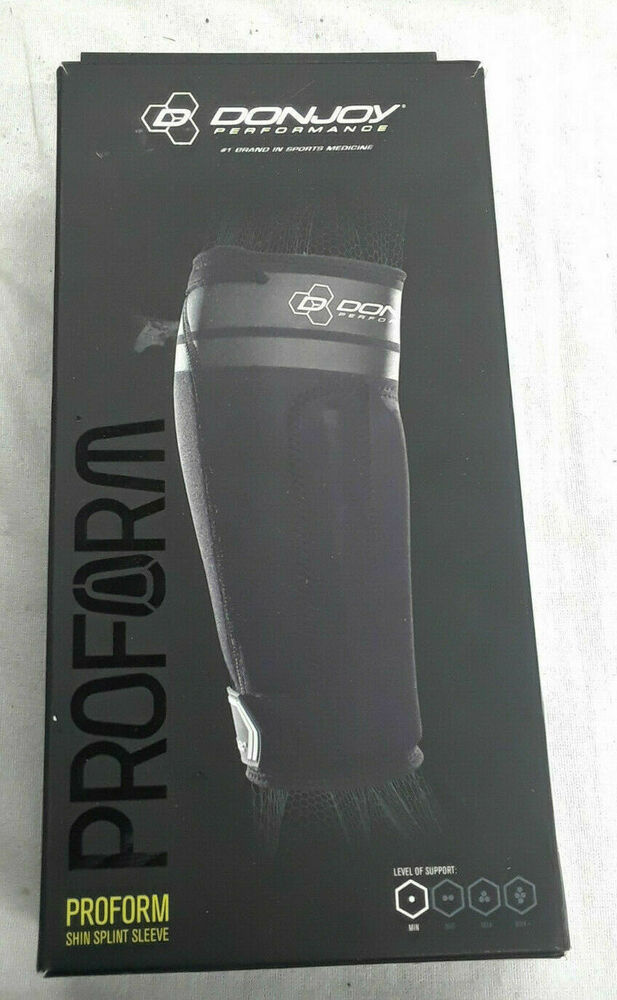 DonJoy Naform Neoprene Shin Splint Compression Sleeve Black Small Brace