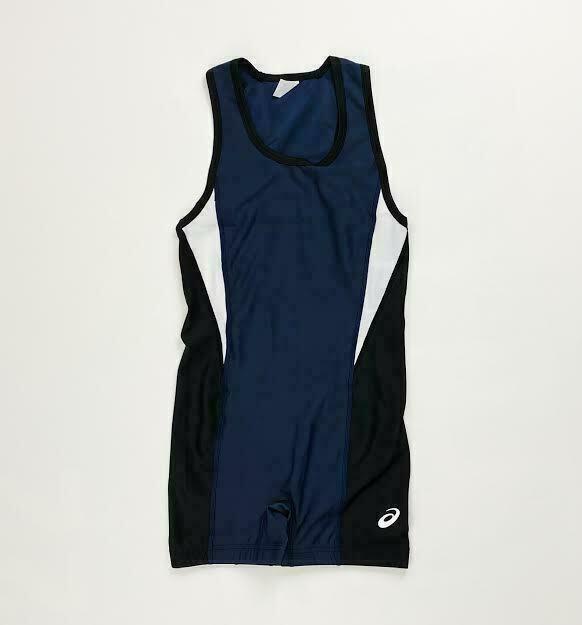 Asics Training Legit Wrestling Singlet Anti Odor Men's Small Blue Black