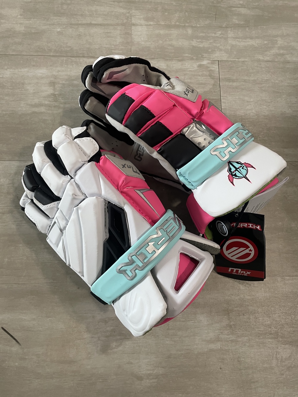 *PLL CHROME* CUSTOM GLOVES New Maverik Max Lacrosse Gloves 13