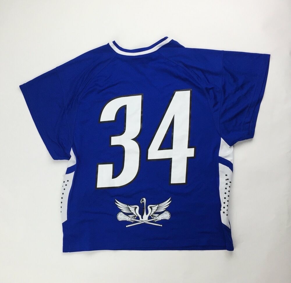 Warrior Lacrosse Fenwick Island Pelicans Burn Jersey Men's Large Royal