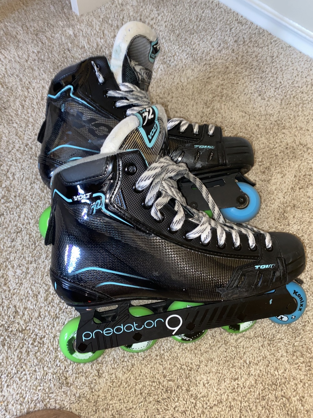One Season Used Tour Inline Goalie Skates Regular Width Size 11