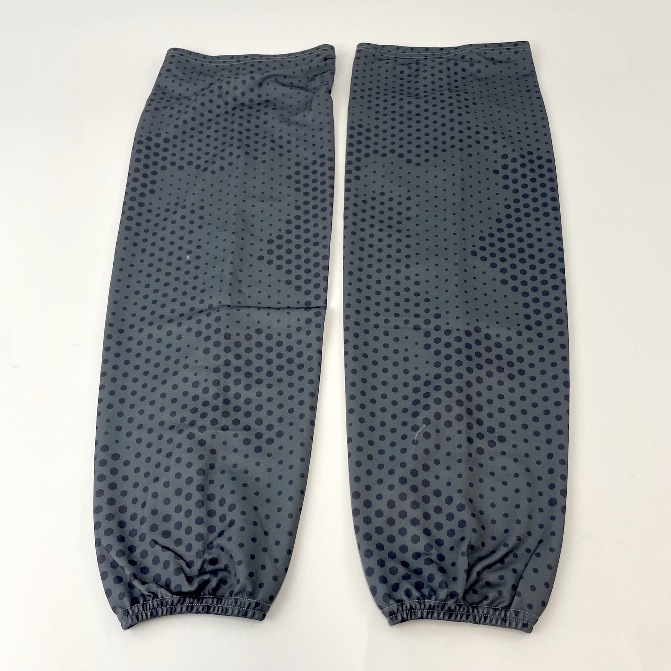 Like New Grey with Spots Adult Hockey Socks with Velcro ECHL Pro