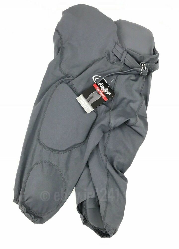 Rawlings Men's M Integrated Padded Football Pant Grey 7 Pad Protection